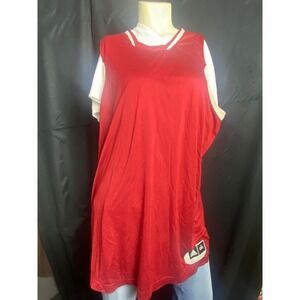 Gildan Red White Colorblock Athletic Jacket Full Zip size 2xl